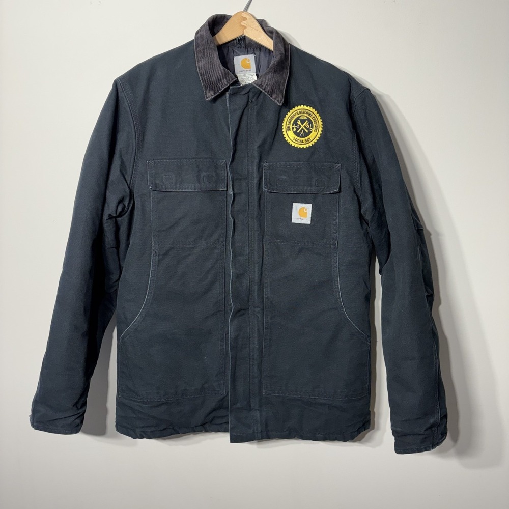 Carhartt Jacket Mens 42 Tall Black UC03 Duck Traditional Coat Arctic Quilt Lined